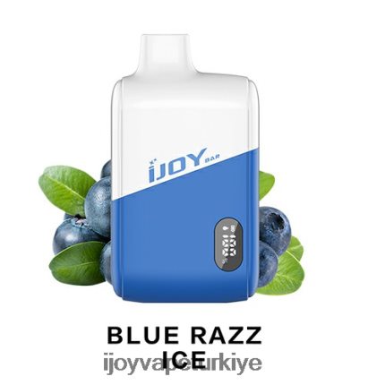 iJOY Bar IC8000 tek kullanımlık 4V44LV179 IJOY Vape Price mavi razz buz