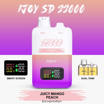 iJOY SD 22000 tek kullanımlık 4V44LV156 Order IJOY Vape sulu mango şeftali
